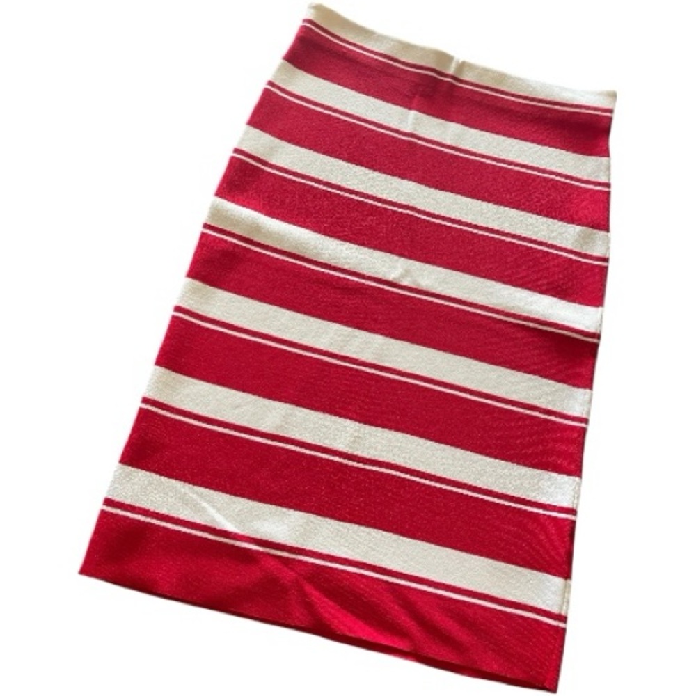 RALPH LAUREN Resort Nautical Red White Stripe Skirt (or Strapless Dress) Sz: M